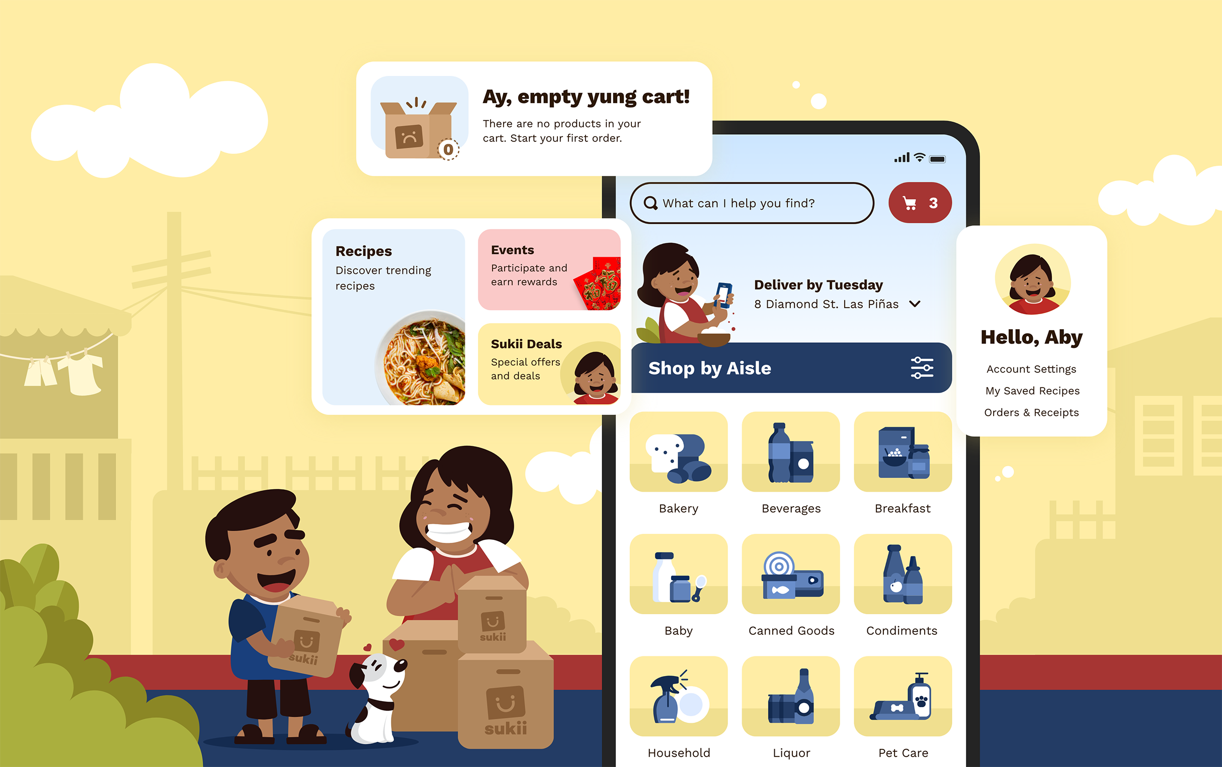 Sukii Grocery App Landing Page