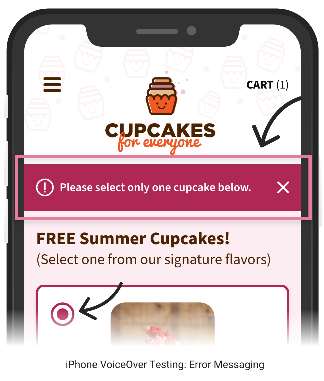 iPhone Error Selection
