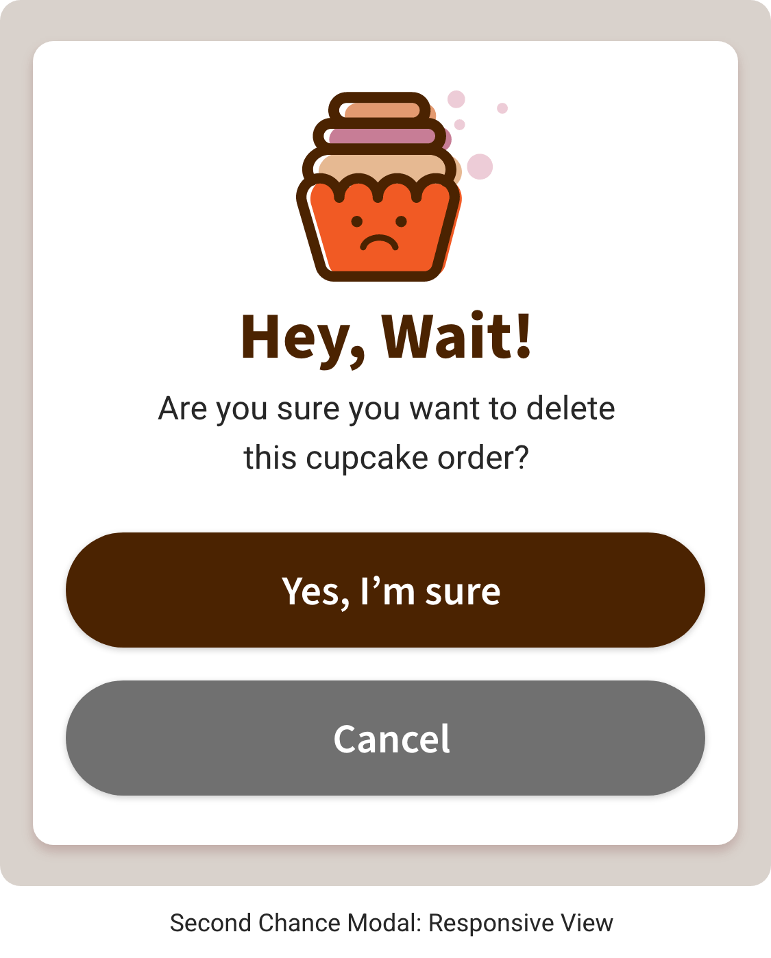 Cupcakes Second Chance Modal