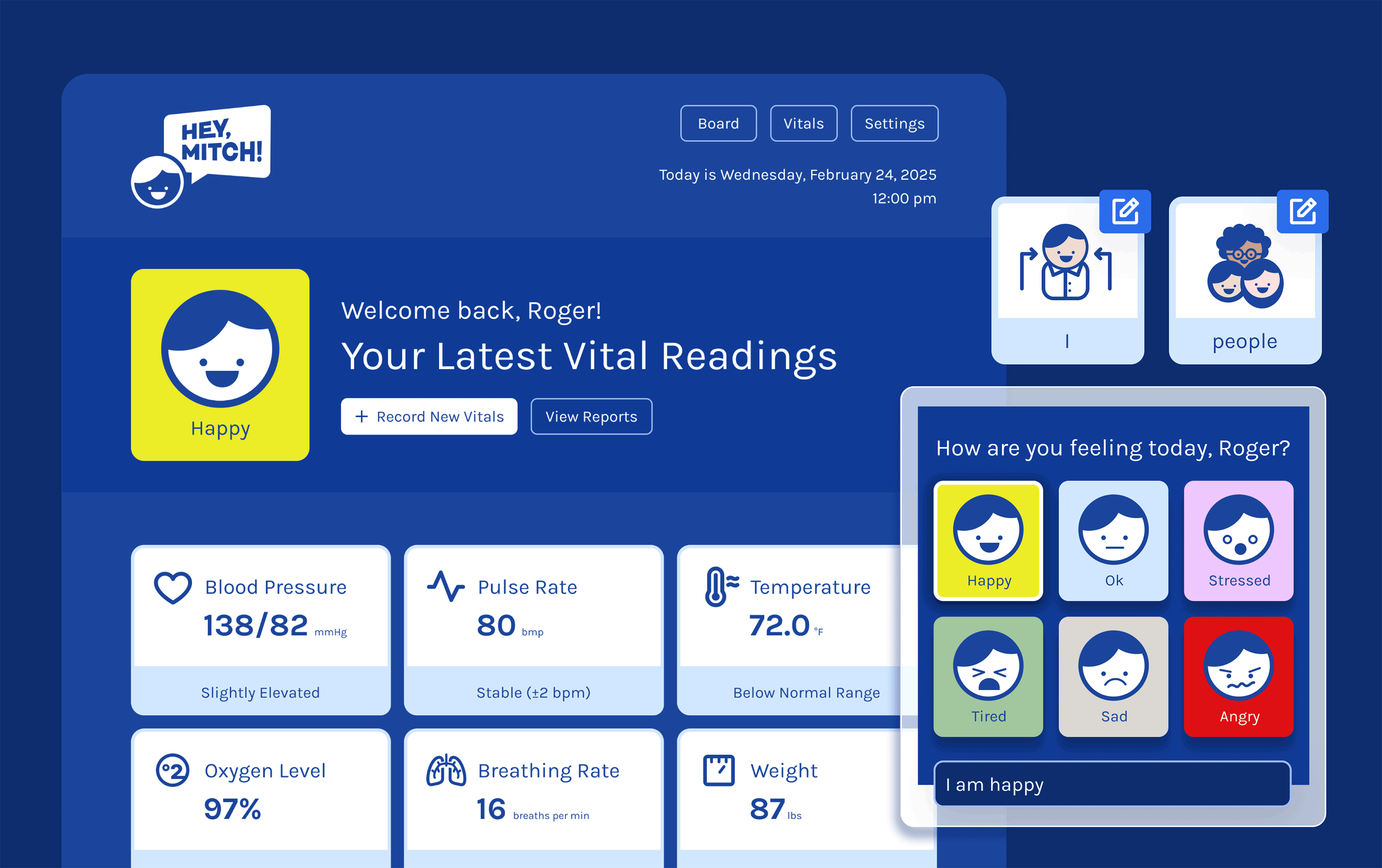 Hey, Mitch! Landing AAC Device Landing Page
