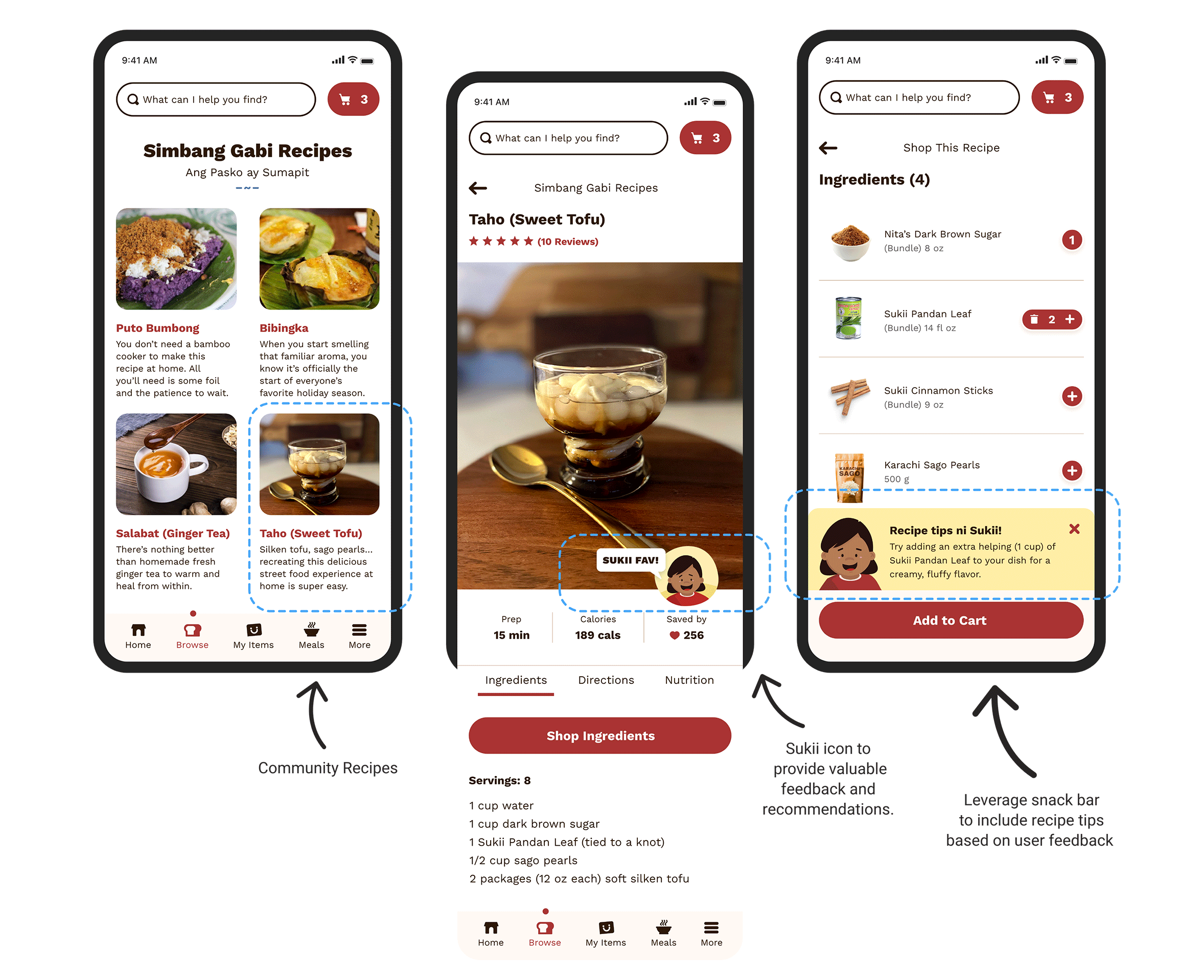 Online order screen with toast notification featuring Sukii character